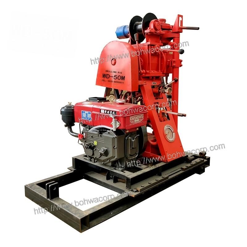 50m Crawler Based Civil Engineering Borehole Drilling Machine