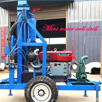 32 Horsepower Diesel Water Well Drill Machine Portable Deep Well Mine Borehole Drilling Rig with Tow Frame