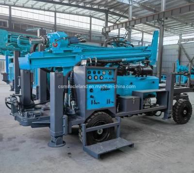 Fyw-260 Wheel Trailer Mounted Air DTH Rock Borehole Water Well Drilling Machinery