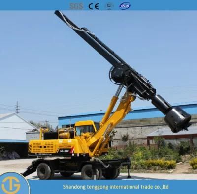 Portable Wheeled Drilling Rig Diesel Engine Water Drill Rig