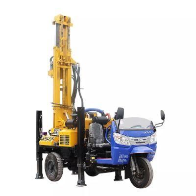 140-254mm Max. 200m Diesel Engine Tricycle Type Water Well Drilling Rig
