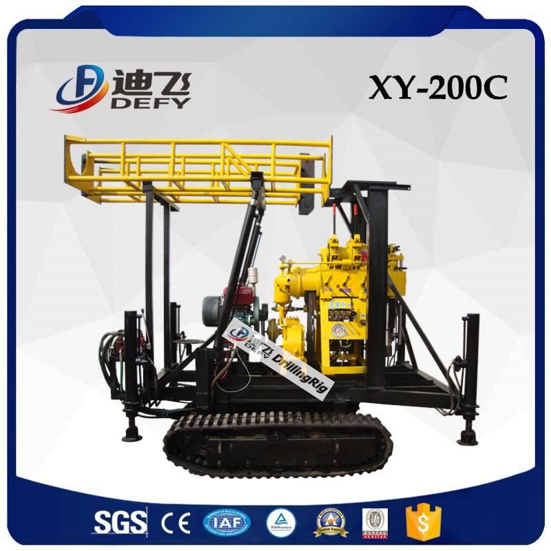 2022 Hot Sale Xy-200c 200m Crawler Type Hydraulic Water Well Drilling Rig for Sale