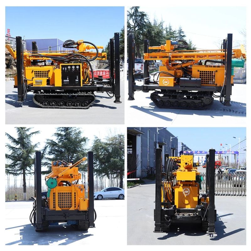 High Efficient Drilling Depth 180m Pneumatic Drill Rig Suitable for Industrial Project