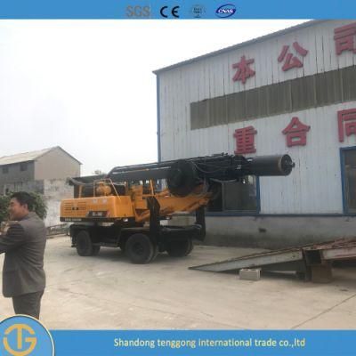 15m Drilling Depth Wheeled Rotary Drilling Rig/Piling Machine/Auger Pile Driver