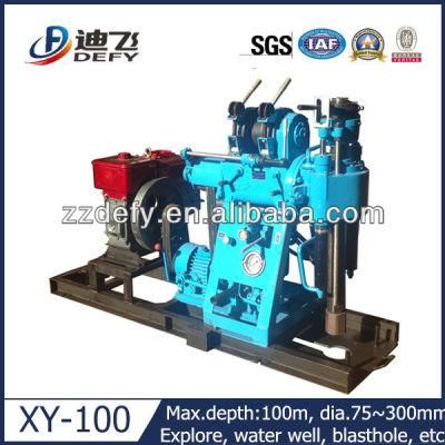 Simple Portable Wheels Type Cheap Borehole Drill Rig Machine for Sale