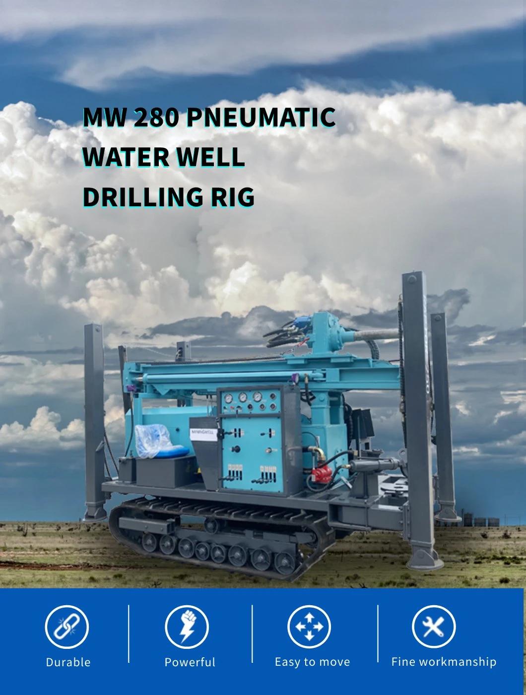 Dminingwell Crawler Hydraulic Drilling Rig Deep Borehole Water Well Driller Water Wells Drilling Rigs MW280