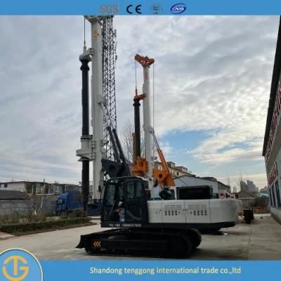 Crawler Concrete Portable Surface Pile Driver Electric Ground Screw Drilling Rig with Two Drilling Tools for Free Can Customize