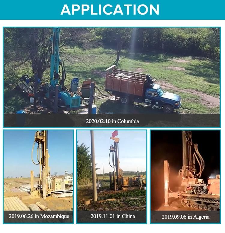 Crawler Water Well Rotary Drilling Rig Machine Drilling Depth 180m for Sale
