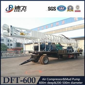 600m Trailer Mounted Water Bore Well Borehole Drilling Machine