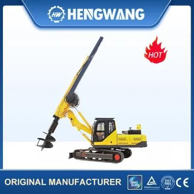 Rotary Drilling Rig Model Hw-22 Pile Driver Machine/Hydraulic Static Rotary Portable Crawler Pile Driver Rotary Drilling