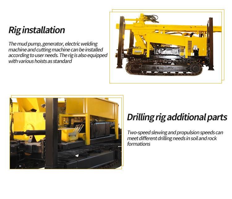 Crawler Pneumatic DTH Air Water Well Drill Rigs