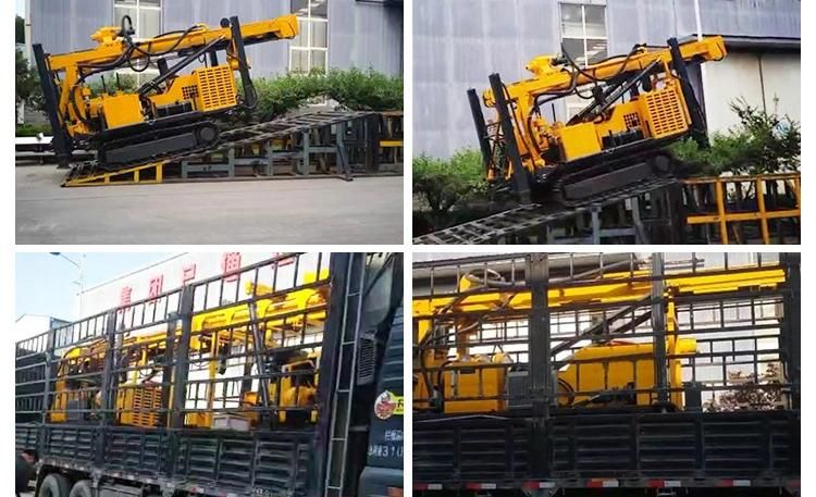 220m Depth Pneumatic Drill Rig Borehole Drilling Rig Use for Mountain/Hard Rock Multifunctional