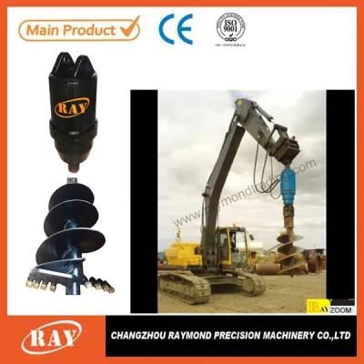 Ray Factory Price Deep Earth Auger Post Hole Digger for Excavator Skid Steer Loader/Crane