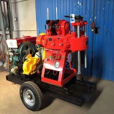 Portable Trailer Mounted Mud Pump Drill Water Well Drilling Rig (XY-200)