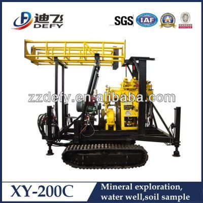 Portable 200m Hydraulic Crawler Rotary Water Bore Well Core Mining Drill Rig