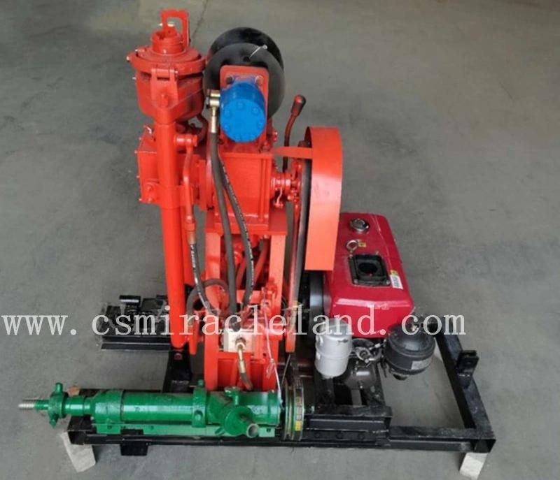 50m Small Portable Hydraulic Geotechnical Exploration Core Drilling Rig with Mud Pump