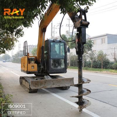 Rock Clay Soil Ground Hole Digging Machine Excavator Auger Attachment Auger Drive with Sharp Teeth