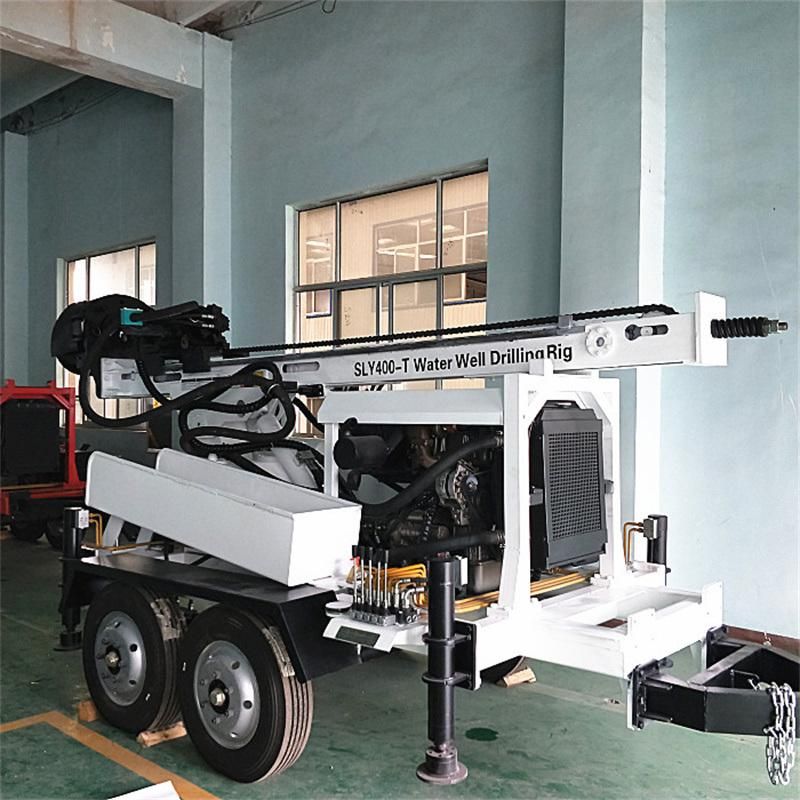 Wheels Type Trailer Mounted 200m Water Well Drilling Rig Machine