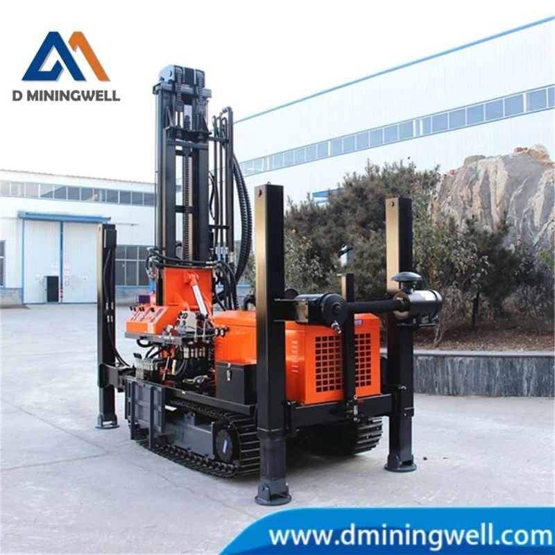 Mwx180 Steel Crawler Water Well Drilling Rigs Machine 280m Depth Undergroud Borehole Drilling Rig