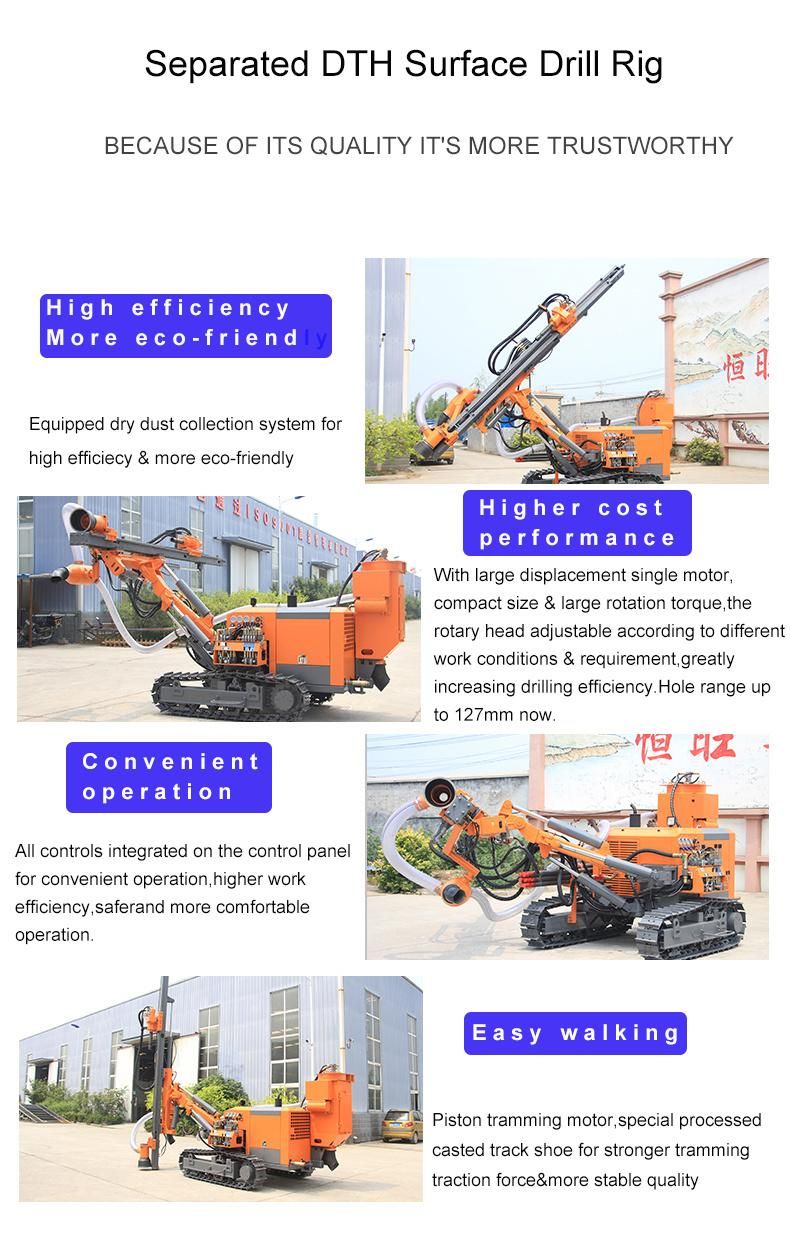 Coal Mine Drill Rig Zgyx-415 Separateed DTH Surface Drilingl Rig