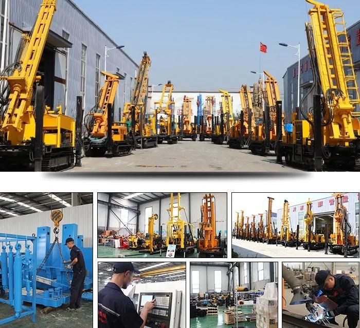 Convenient and Flexible 260m Depth Trailer Mounted Borehole Water Well Pneumatic Drill Rig