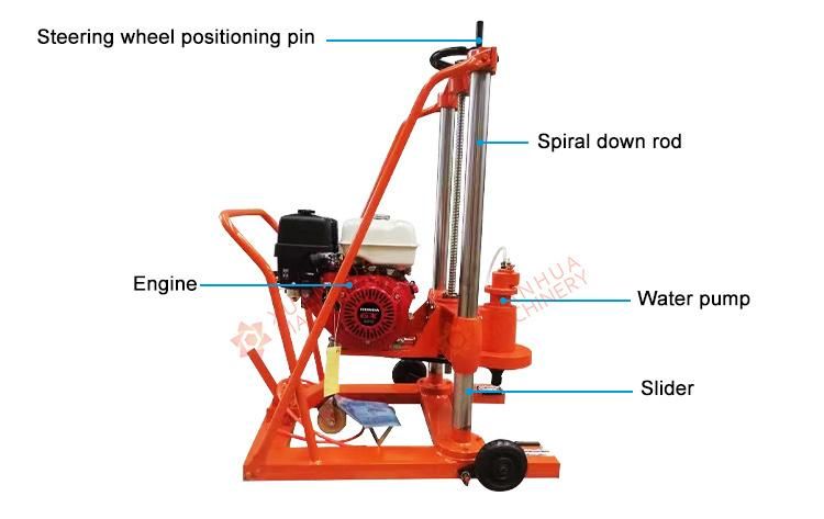 Concrete Floor Drilling Machine Cement Cobblestone Ground Gasoline Coring Machine