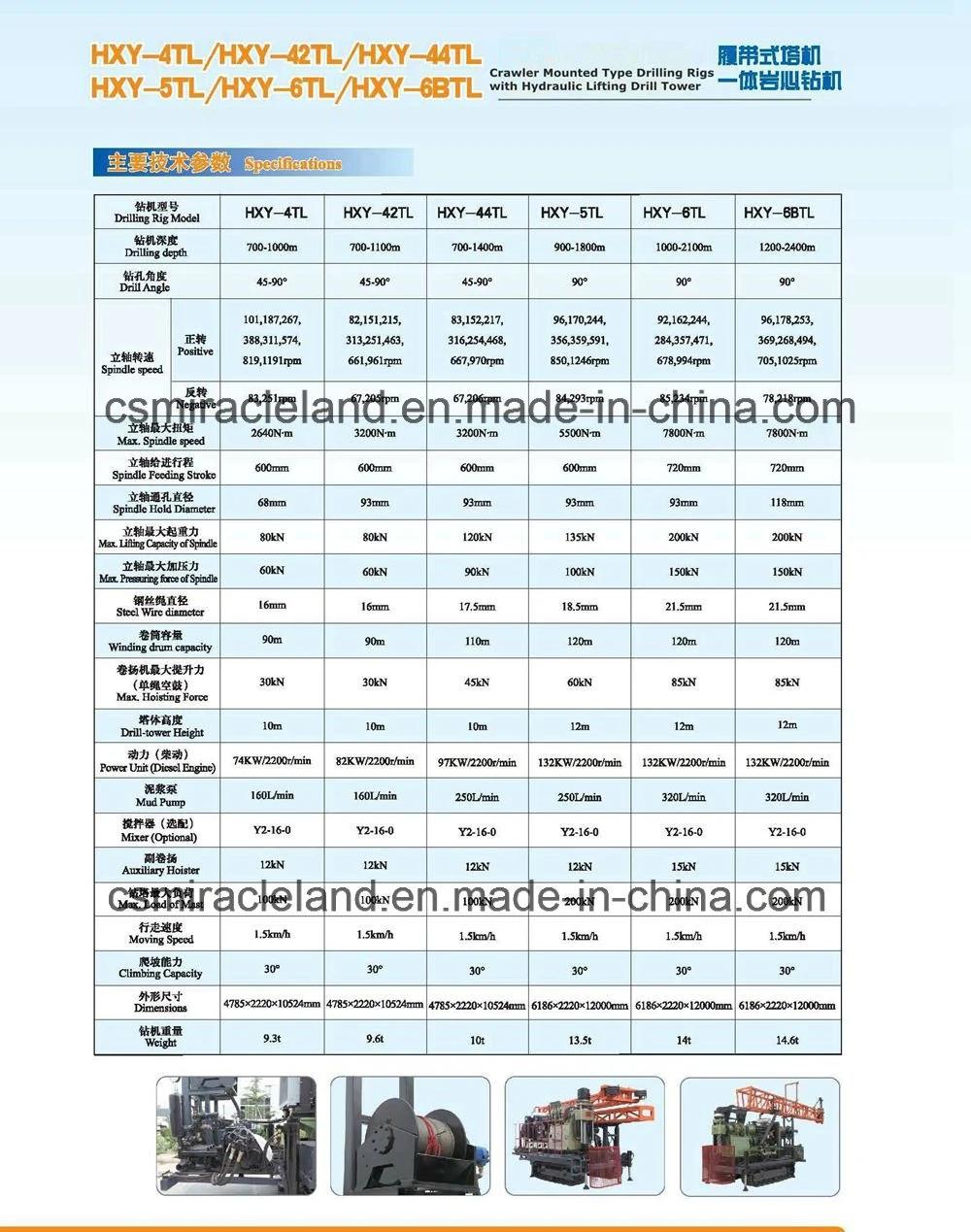 Crawler Mounted Rotary Drill Rig for Mining Exploration and Water Well Drilling