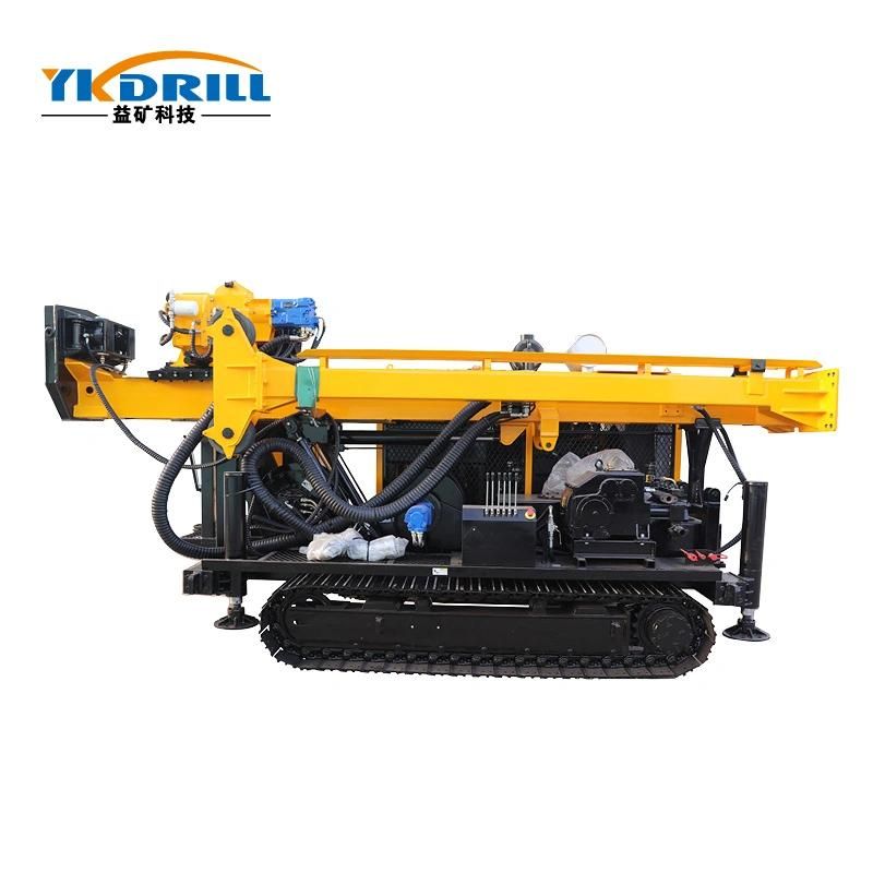 600m High Power Portable Mining Hard Rock Hammer Drilling Rig Crawler Diesel Hydraulic Deep Water Well Drilling Rig for Sale