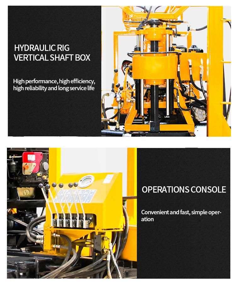 Portable Hw230 Hydraulic Crawler Mounted 200m Water Well Drilling Rig