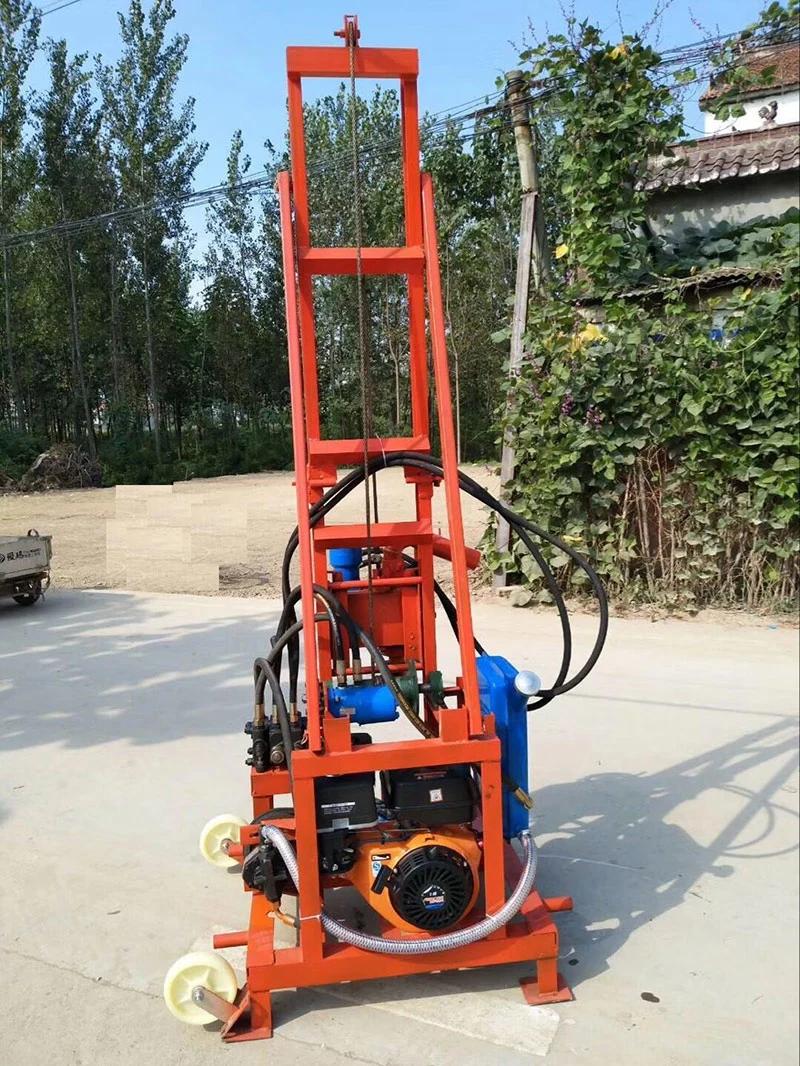 0-150m Depth Diesel/Electric/Gasoline Engine Portable Water Well Drilling Rig