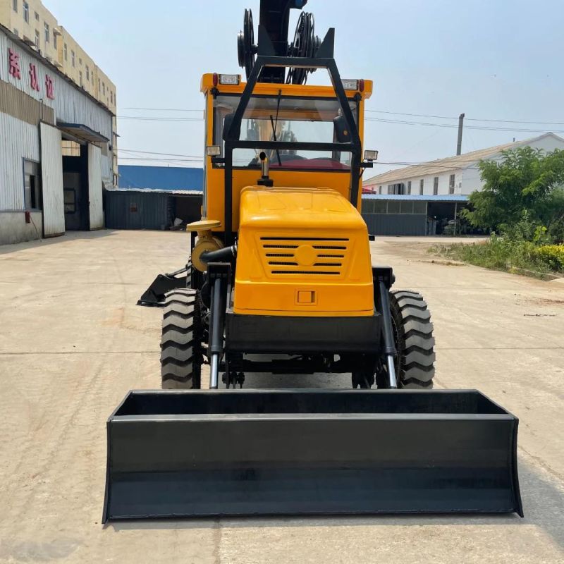 Micro Tractor Portable Small Piling Hammer Drilling Rig for Sale Dl-180 Model