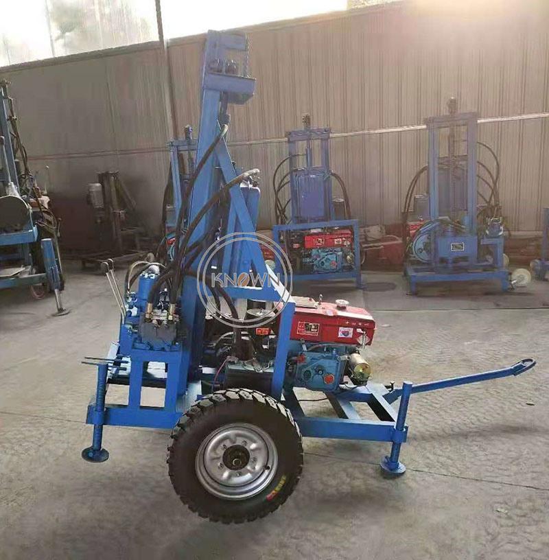 8 Horsepower Diesel Water Well Drill Machine Portable Deep Well Mine Borehole Drilling Rig with Tow Frame