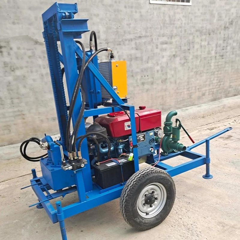 Diesel 130m-150m Drill Rotary Hydraulic Portable Well Drilling Rig with Good Price