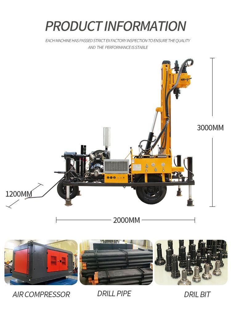 Truck Mounted Water Well Drilling Rig/Work with Air Compressor or Mud Pump