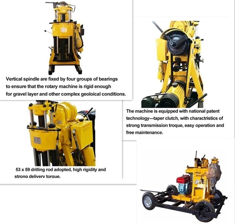 Crawler Hydraulic Core Sample Drilling Rig Xy-3 Model Core Wireline Drilling Rig Machine