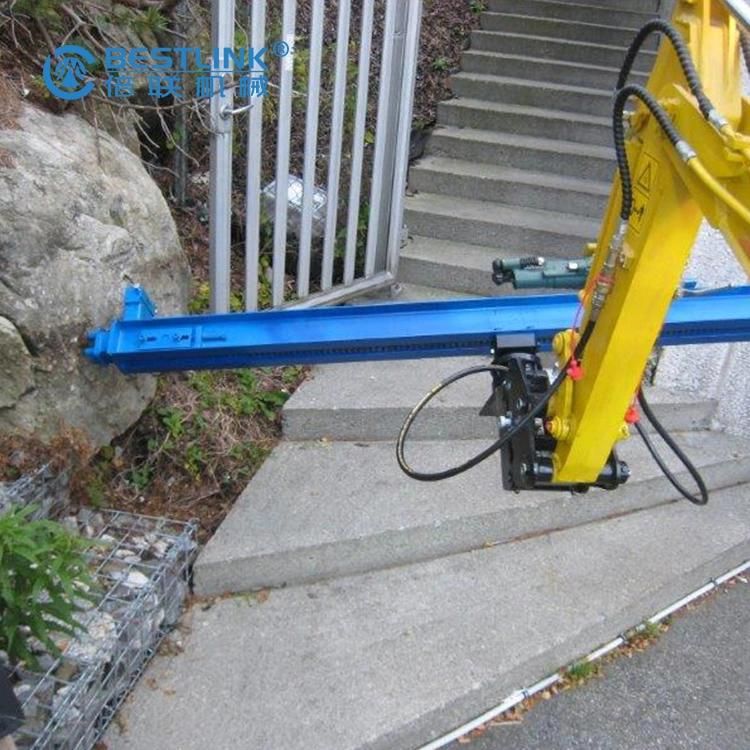 Excavator Mounted Drill Attachment Rig