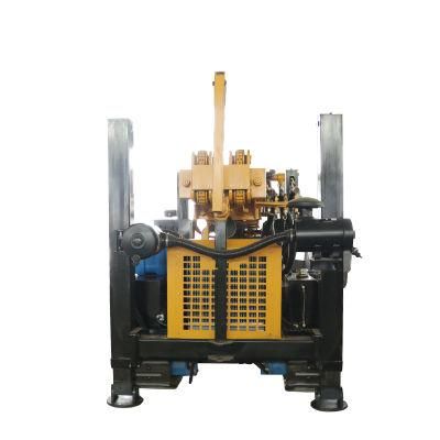 Diesel Engine Rubber Crawler Water Well Drill Rig with Winch