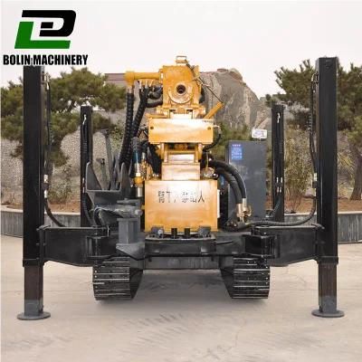 Crawler Drilling Rig Water Well Drilling Rig Machine Driven by Diesel Engine with 200m 300m Drilling Depth Pneumatic DTH