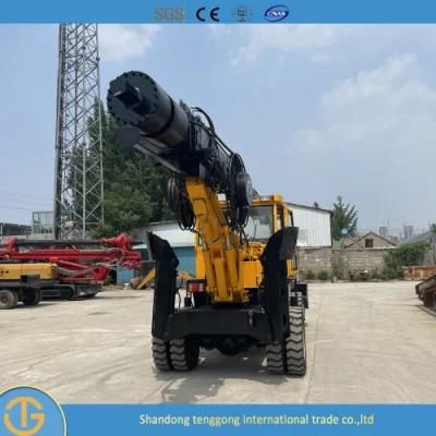 Wheel Type 15m Pile Driver Machine Dl-180 for Pile Foundation