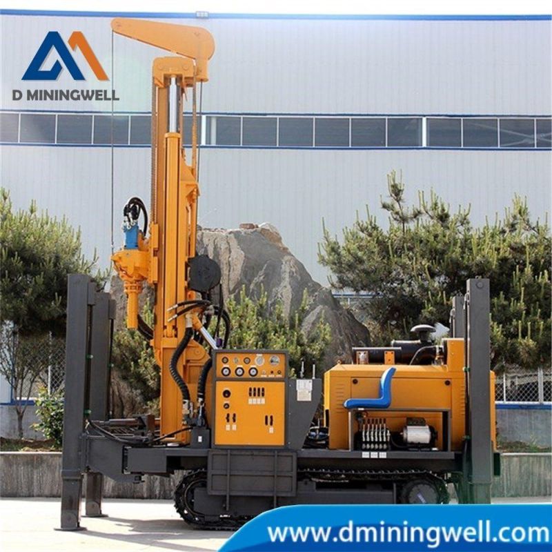 D Miningwell China Made for Wholesales Water Well Drilling Rig 300m Depth Rubber Crawler Drilling Machine