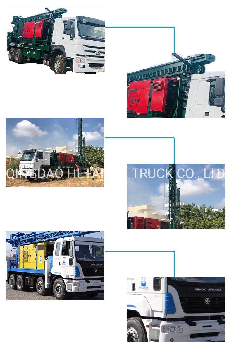 100 200 300m water well drilling rig truck mounted air compressor mud pump drill rig