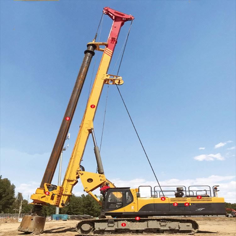 60m Depth High Power Pile Driver Rotary Drilling Rig Machine