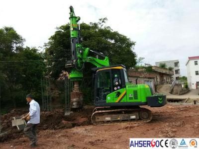 Auger Drilling Rigs Tysim Kr40 Hydraulic Rock Bored Piling Equipment Drill Machine Drill Rotary Head Hydraulic Rock Drill for Sale