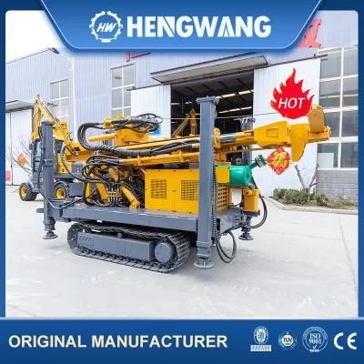 China Sell Drilling Depth 260m Depth Rubber Crawler Pneumatic Drill Rig