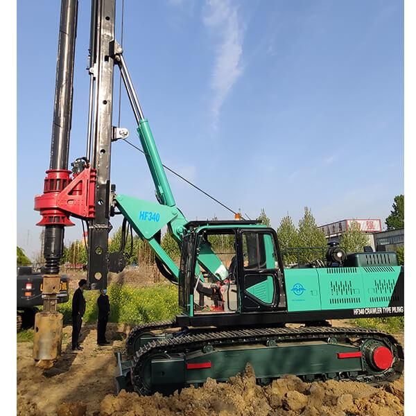Hf340 Impact Rotary Pneumatic Water Well Drilling Rig Crawler Mounted