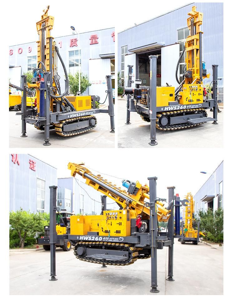 Multifunctional Drilling Depth 260m Hydraulic Drilling Rig Pneumatic Drill Rig Hydraulic Drilling Rigs for Water