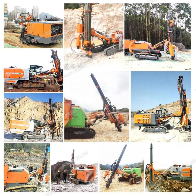 Hydraulic Power Diesel Engine Mining Blast Hole DTH Drilling Rig Rated Power 162 Kw Drill Rigs with Price