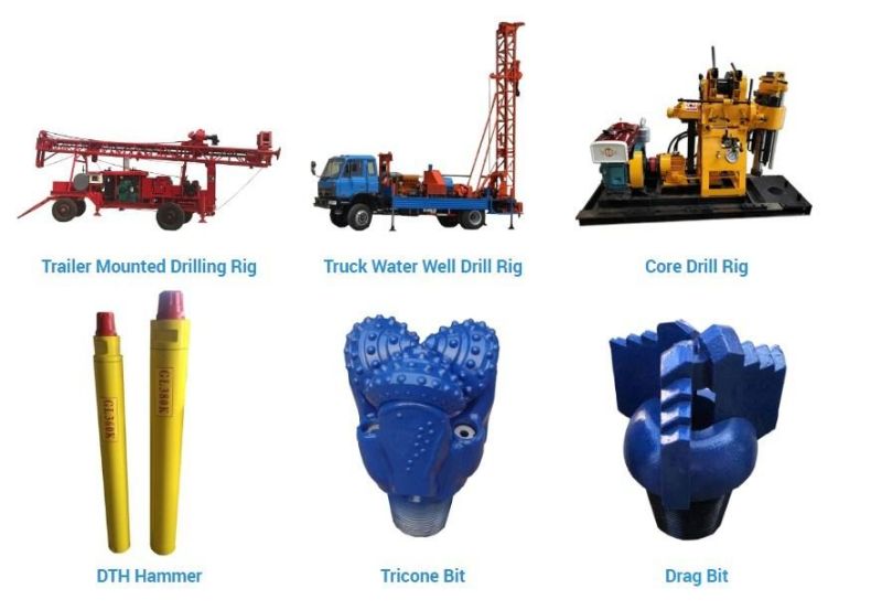 Good Price 100m-500m Diesel Hydraulic Portable Water Well Drilling Rig