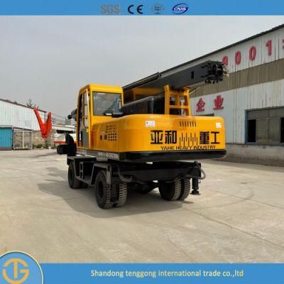 Wheel Type Hydraulic Rotary Hydraulic Pile Driver for 15m