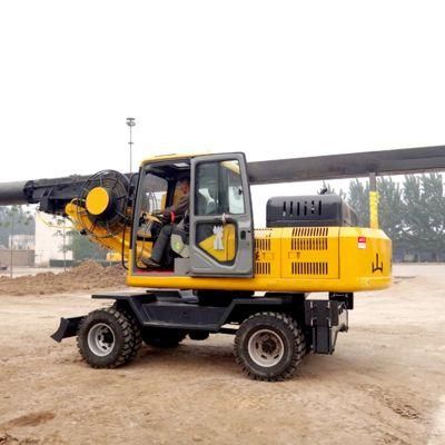 11m Good Quality Wheeled Four-Wheel Trailer Mounted Geotechnical Engineering Rotary Core Drilling Rig